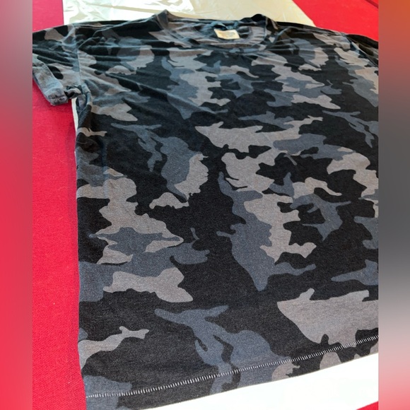 prAna CAMO Black Gray Shirt Rolled sleeves women 2xl Cozy-Up Pullover Casual Top - Picture 7 of 11